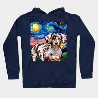 Reverse Chocolate Dapple Dachshund Night Hoodie